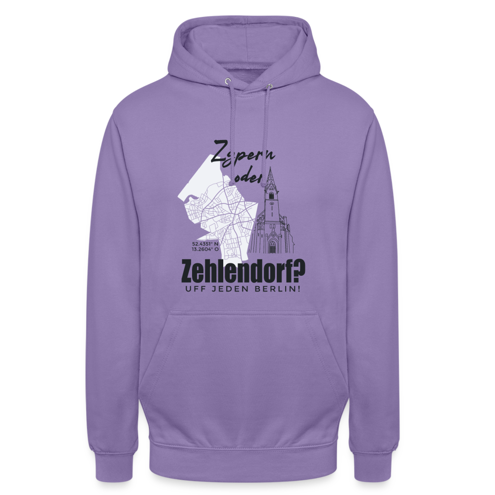 Zypern oder Zehlendorf - Unisex Hoodie - Lavendel