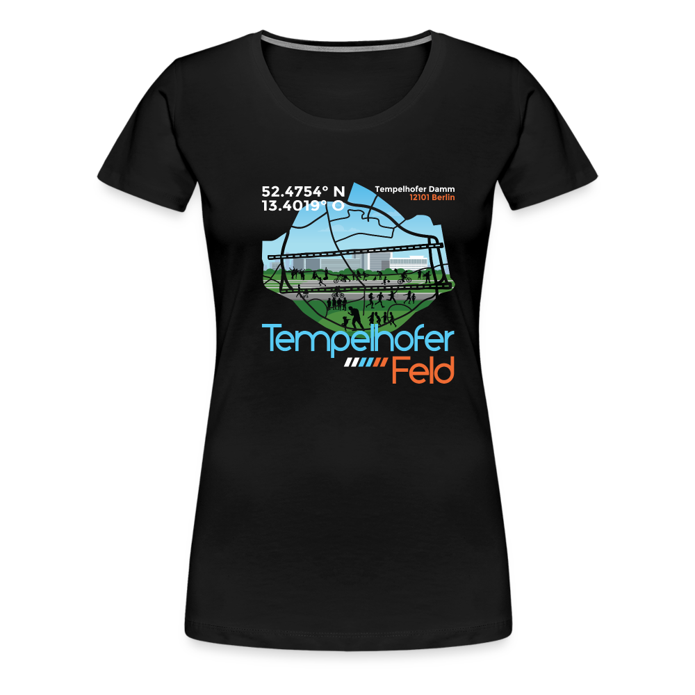 Tempelhofer Feld - Frauen Premium T-Shirt - Schwarz