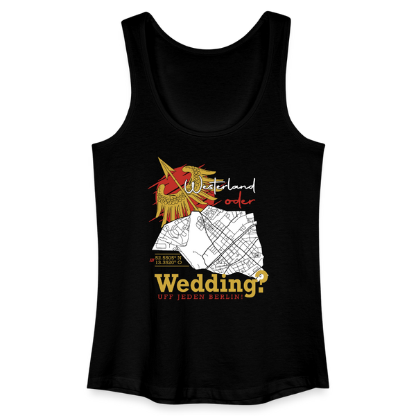 Westerland oder Wedding - Frauen Bio Tank Top - Schwarz