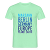 Marzahn Planet Earth - Männer Premium T-Shirt - Mintgrün