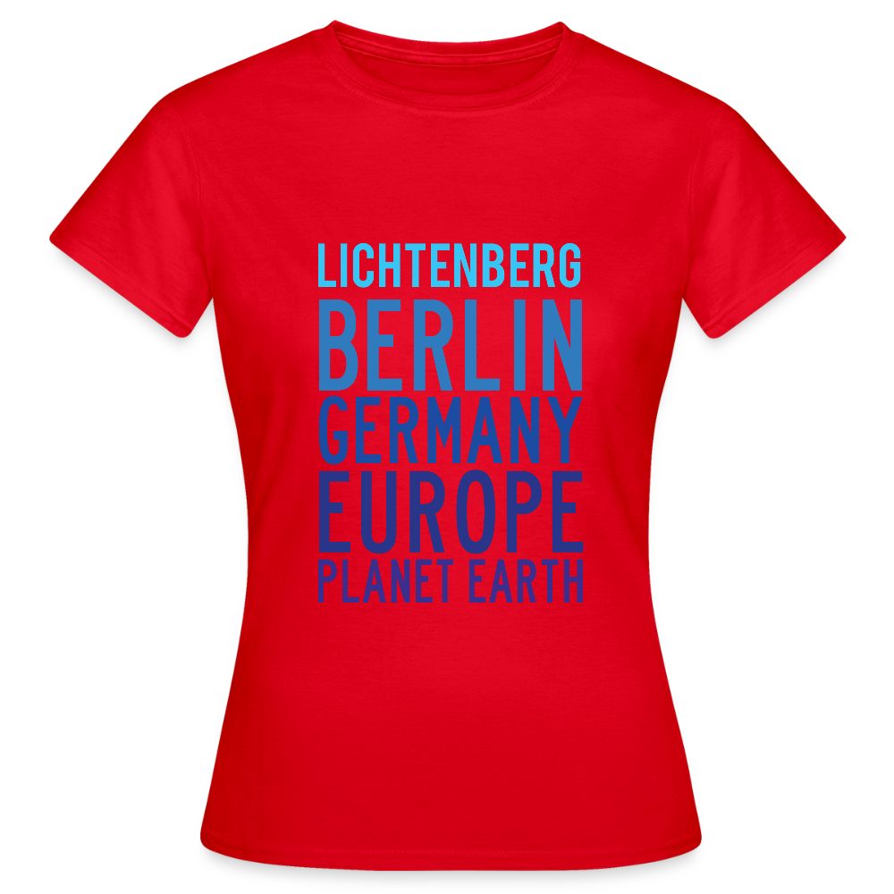 Lichtenberg Planet Earth - Frauen Premium T-Shirt - Rot