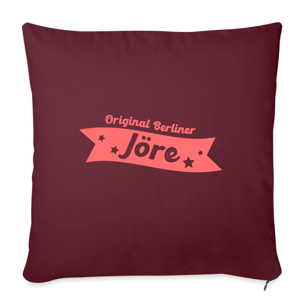 Berliner Jöre - Sofakissen mit Füllung (45 x 45 cm) - Burgunderrot