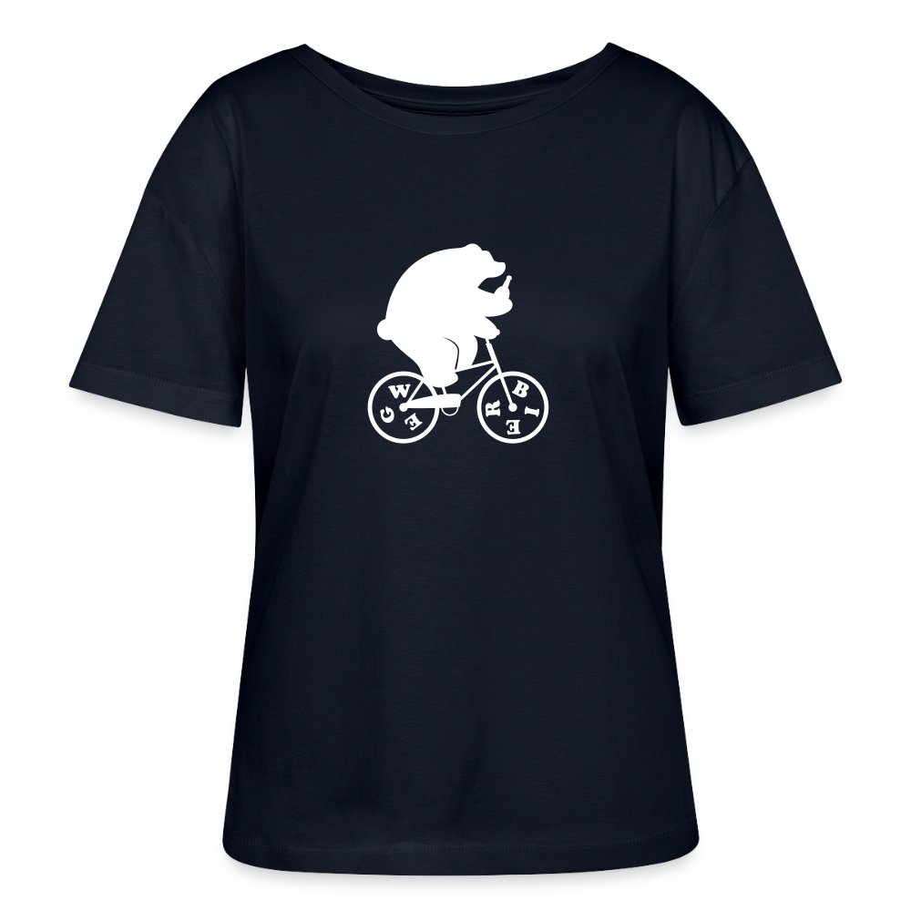 Wegbier Berlin - Relaxed Rundhals Frauen Bio-T-Shirt - Navy