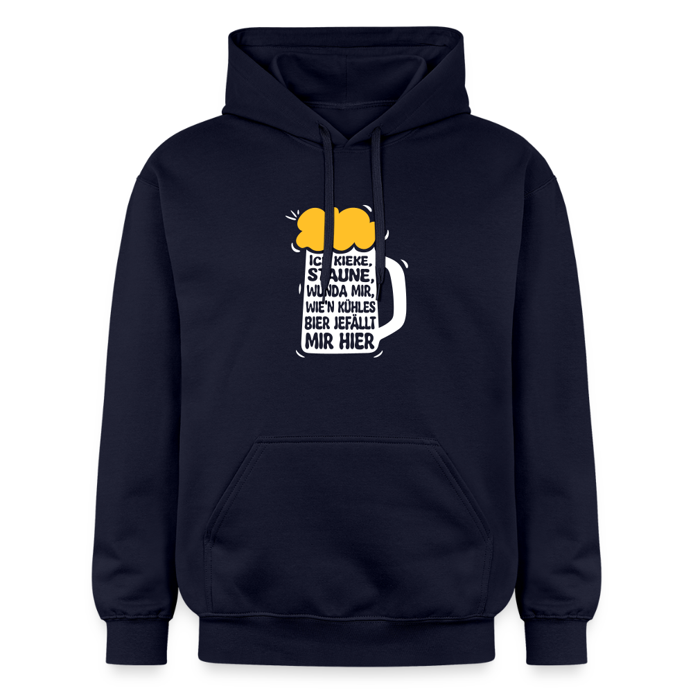 Ick kieke, staune, wunda mir, wie'n kühles Bier jefällt mir hier - Hoodie - Navy