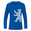 Berliner Bär im Netz - weiß - Frauen Sport Langarmshirt - Royalblau