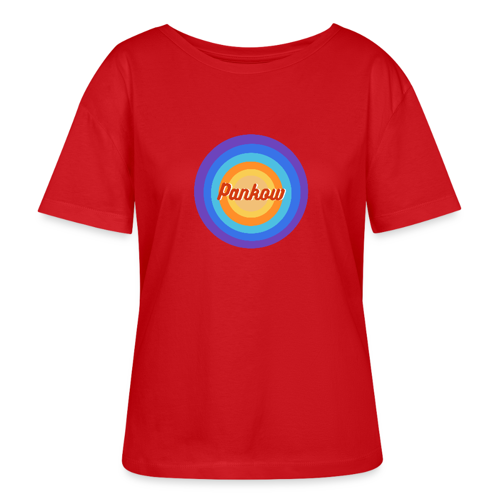 Pankow Retro - Relaxed Rundhals Frauen Bio-T-Shirt - Rot