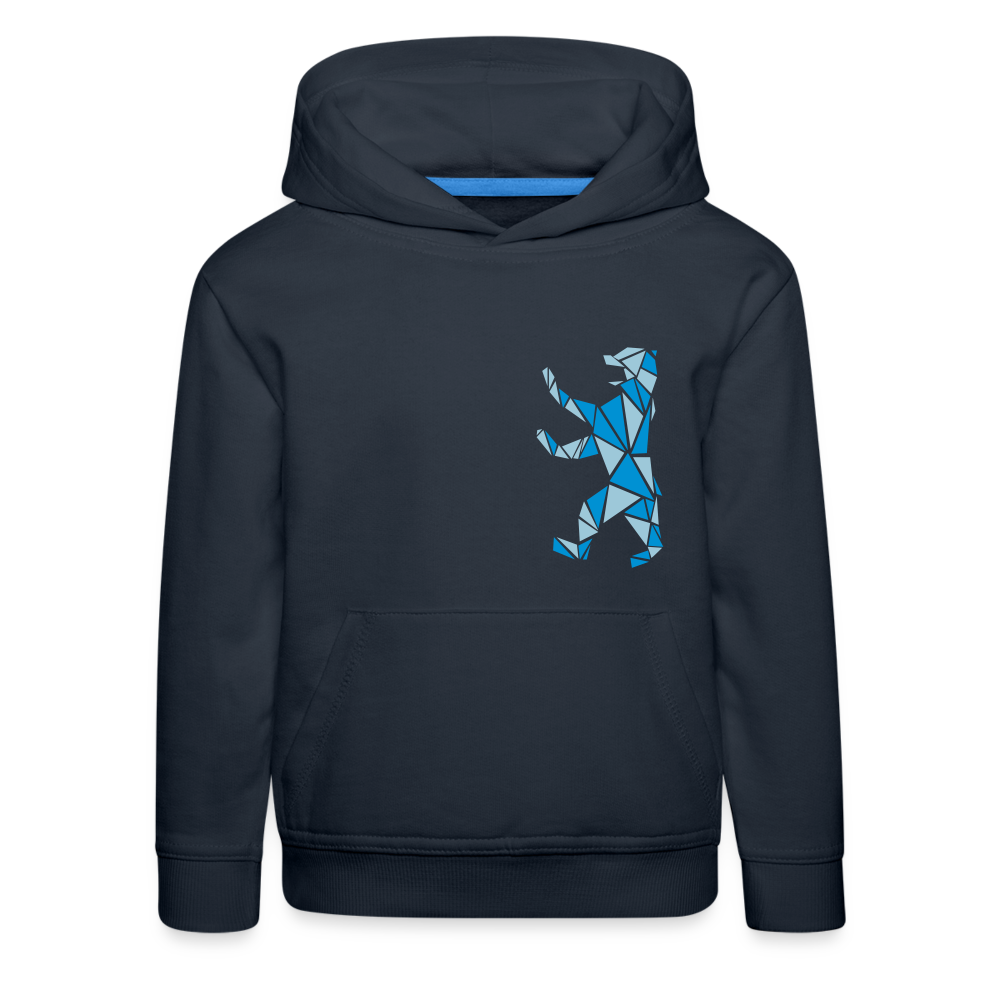 Berliner Bär Geometrie - Kinder Premium Hoodie - Navy