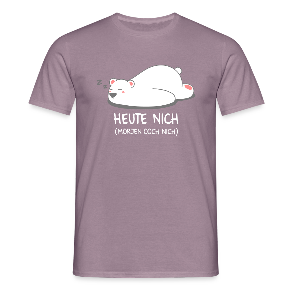 Heute nich! - Männer Premium T-Shirt - Lilagrau
