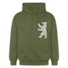Berliner Bär im Netz - weiß - Hoodie - Militärgrün