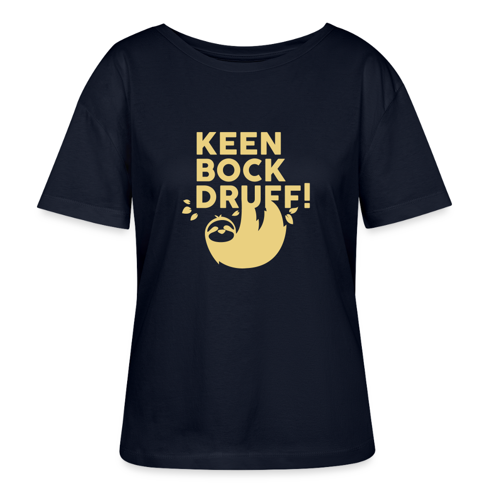Keen Bock druff! - Relaxed Rundhals Frauen Bio-T-Shirt - Navy
