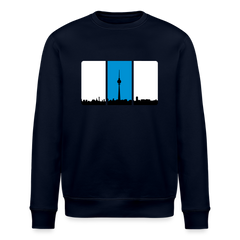 Berliner Skyline in Streifen - Unisex Bio Sweatshirt