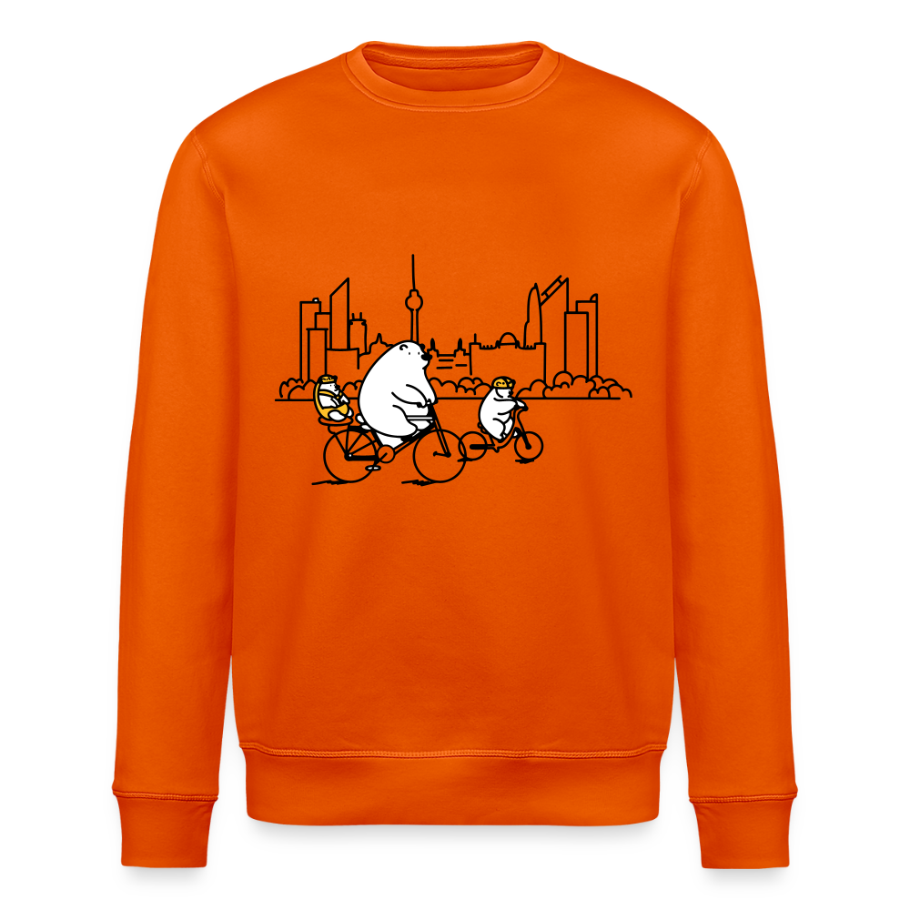 Fahrradtour Berlin - Unisex Bio Sweatshirt - Tieforange