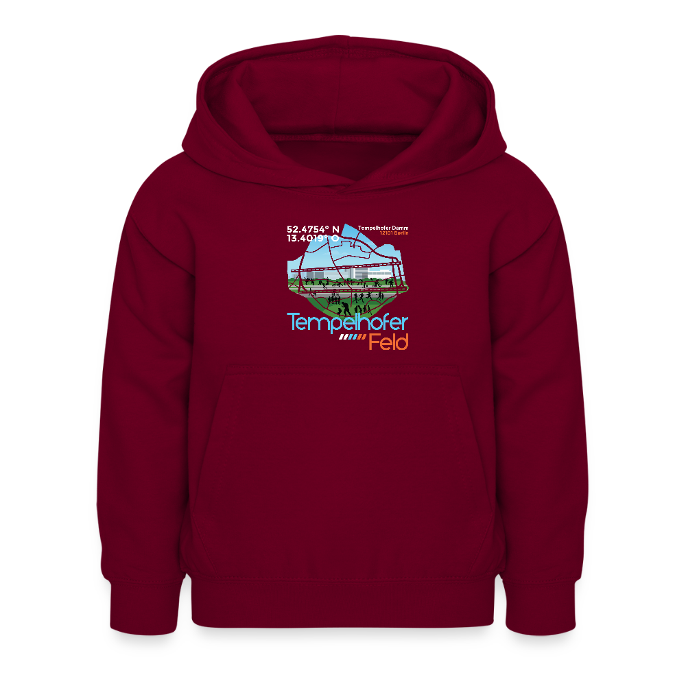Tempelhofer Feld - Kinder Hoodie - Bordeaux