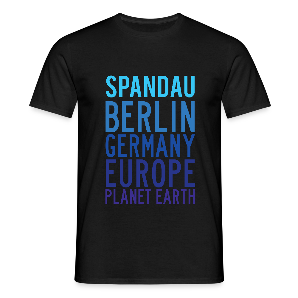Spandau Planet Earth - Männer Premium T-Shirt - Schwarz