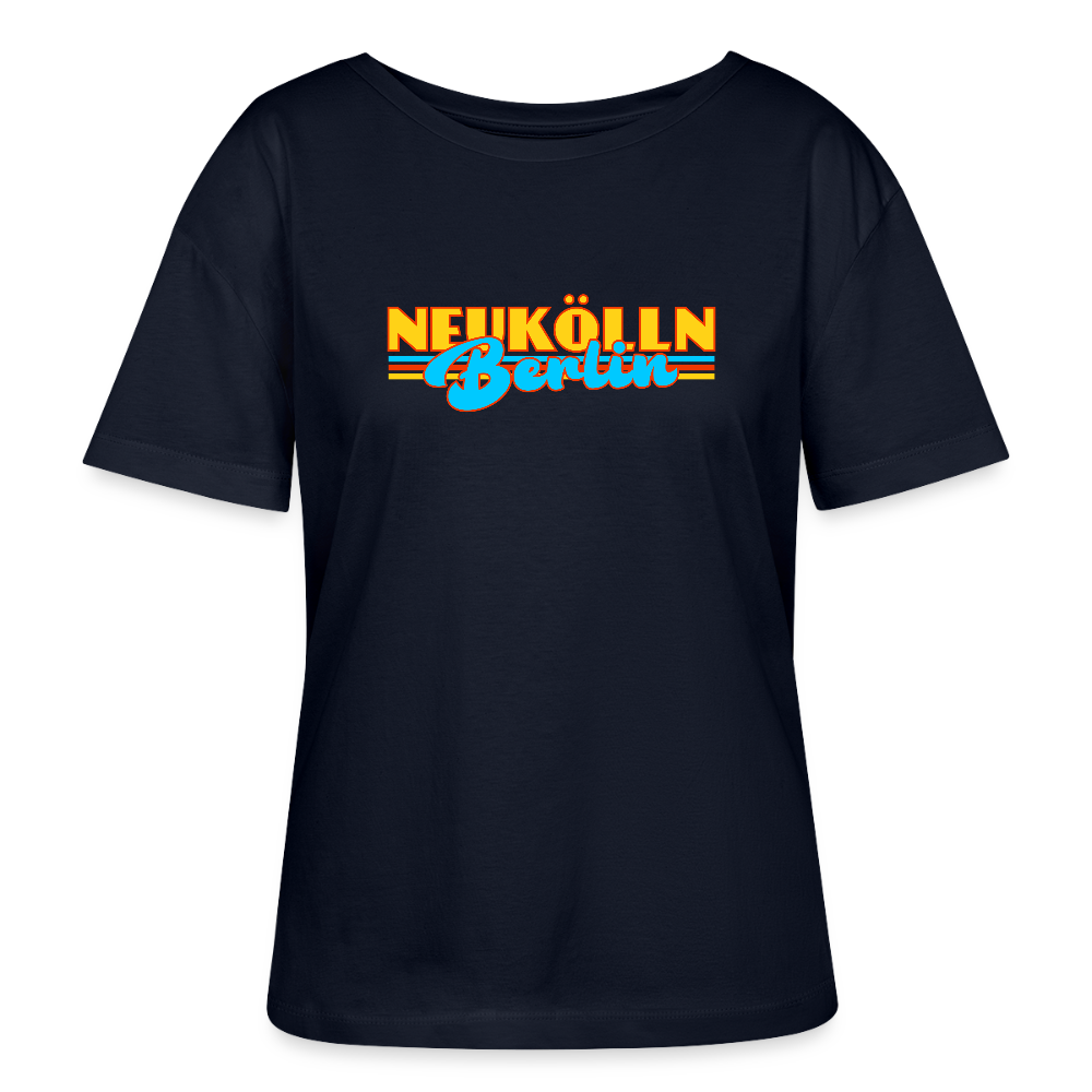 Neukölln Berlin Retro - Relaxed Rundhals Frauen Bio-T-Shirt - Navy