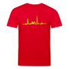 Herzschlag für Fahrradfahrer - Unisex Bio T-Shirt - Rot