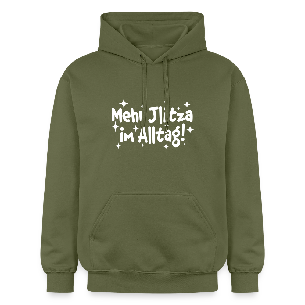 Mehr Jlitzer im Alltag! - Hoodie - Militärgrün