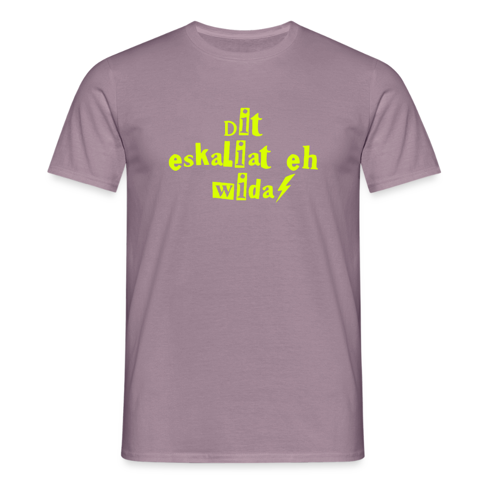 Dit eskaliat eh wilda  - Männer Premium T-Shirt - Lilagrau