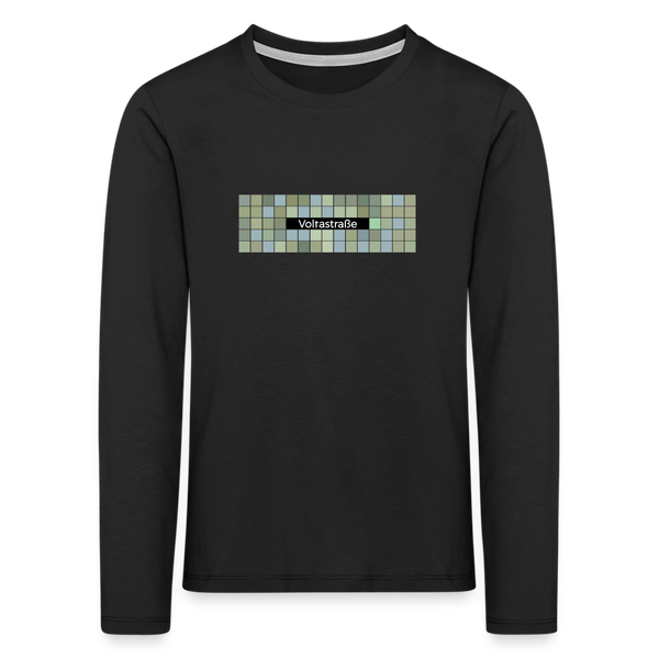 Voltastrasse - Kinder Langarmshirt - Schwarz