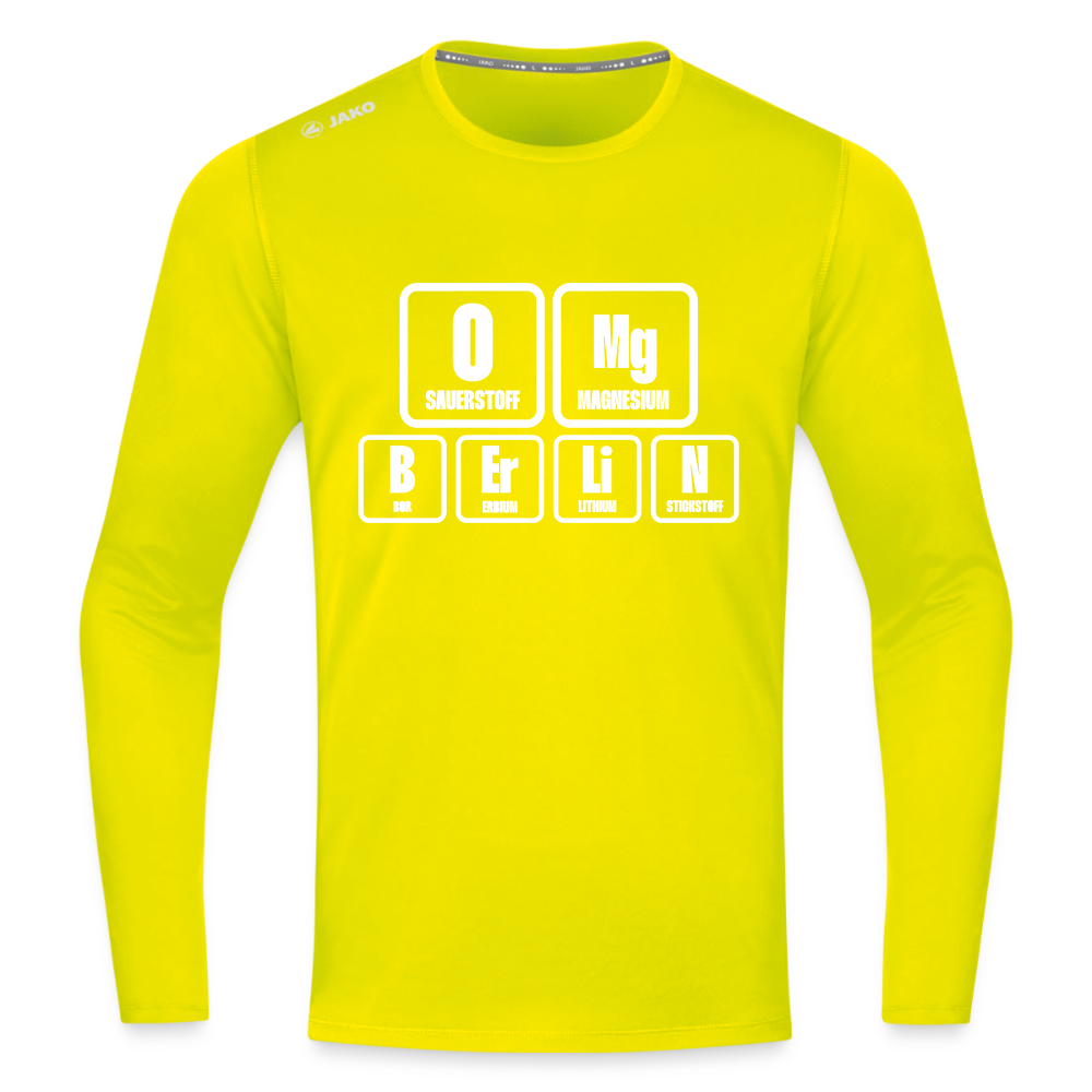 OMG Berlin - Männer Sport Langamshirt - Neongelb