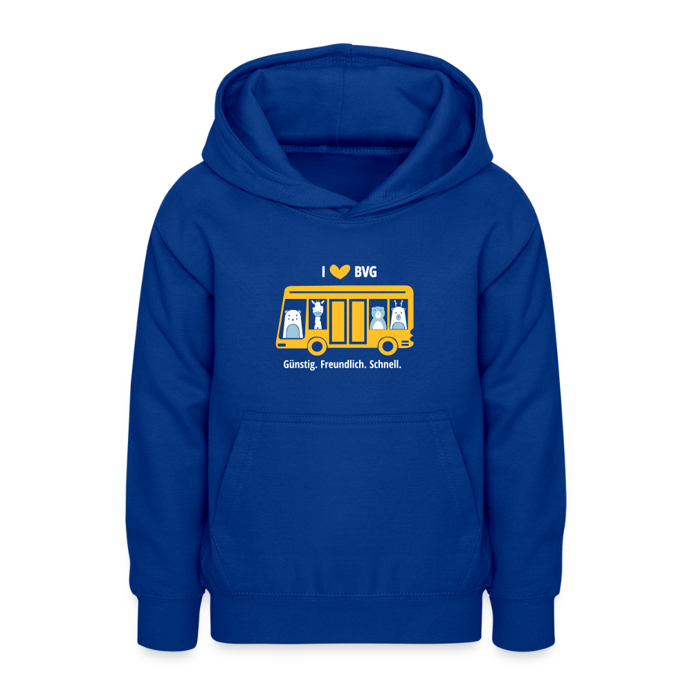I love BVG - Teenager Hoodie - Royalblau