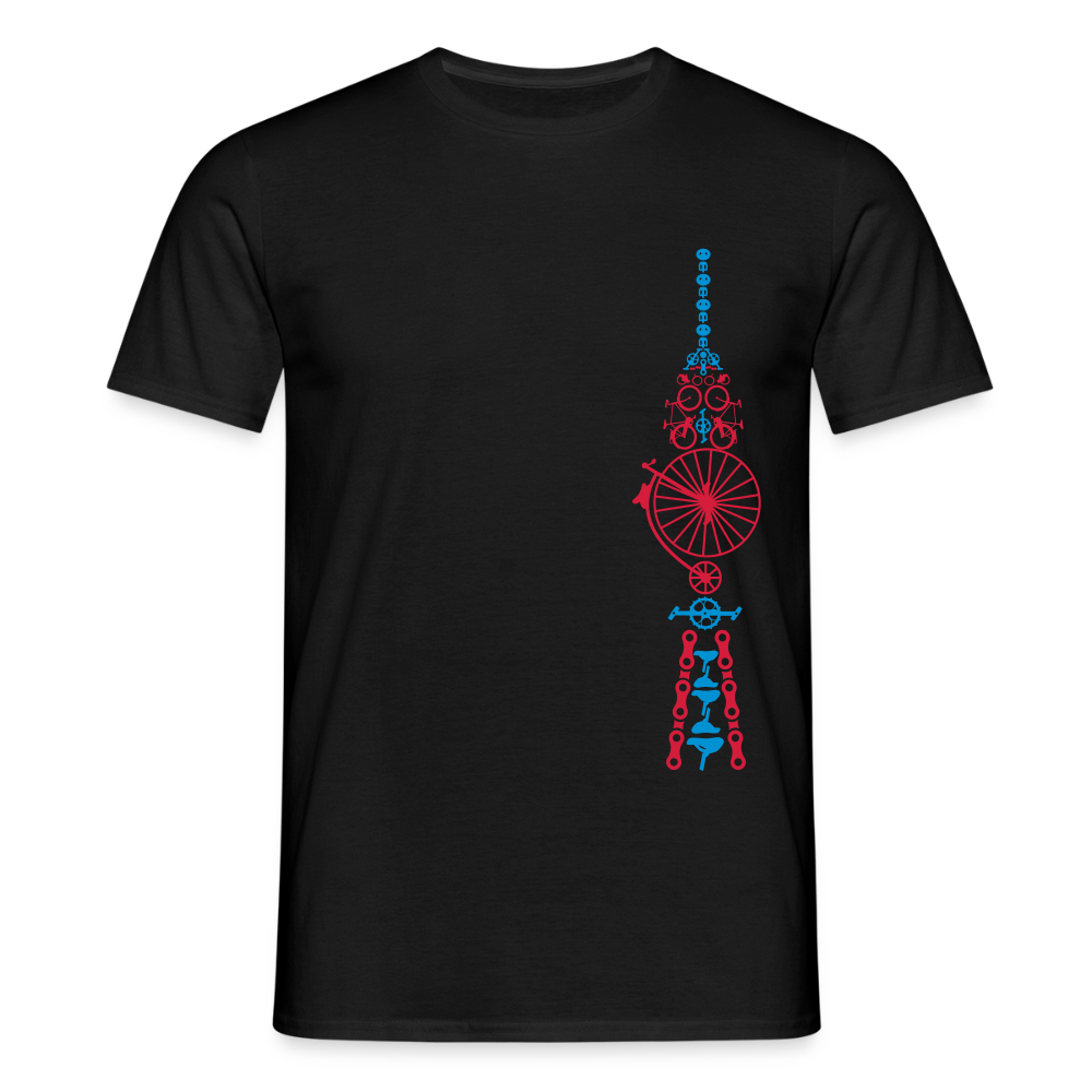 Fernsehturm der Fahrräder - Männer Premium T-Shirt - Schwarz
