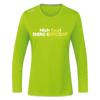 Nich faul! Energieeffizient! - Frauen Sport Langarmshirt - Neongrün