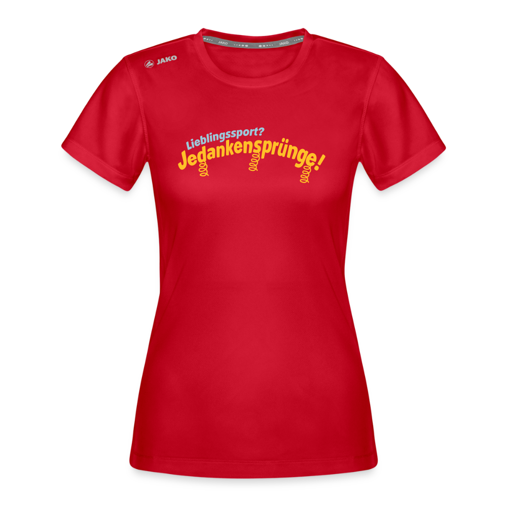 Lieblingssport? Jedankensprünge! - Frauen Sport-Shirt - Rot