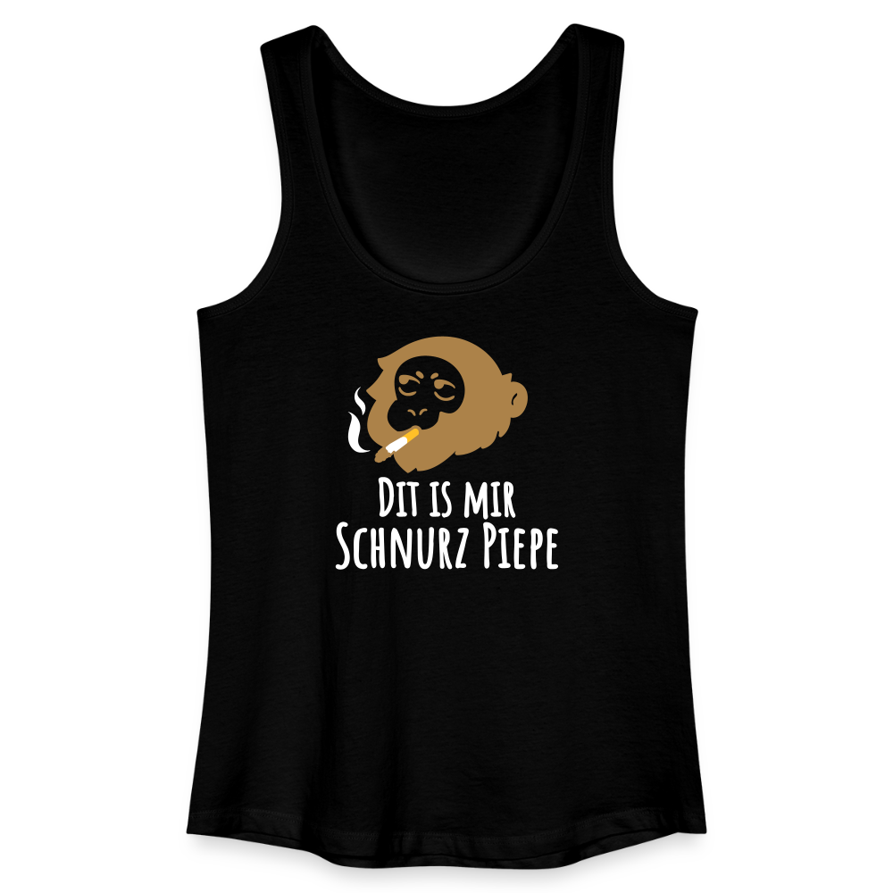Dit is mir Schnurz Affe - Frauen Bio Tank Top - Schwarz