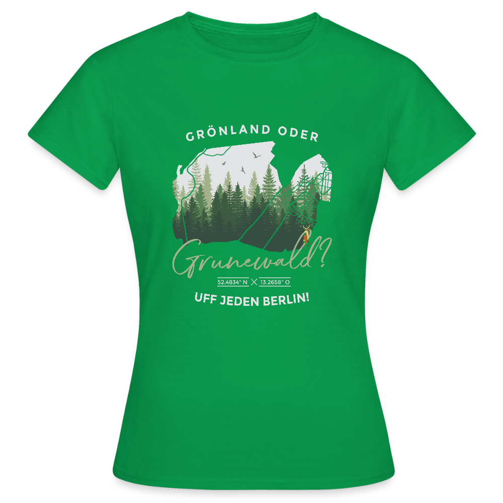 Grönland oder Grunewald - Frauen Premium T-Shirt - Kelly Green