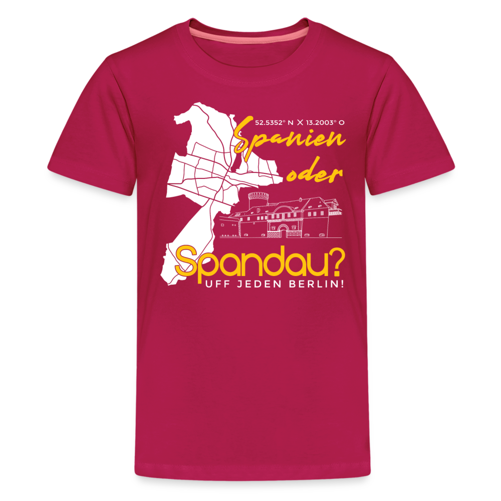 Spanien oder Spandau - Teenager Premium T-Shirt - dunkles Pink