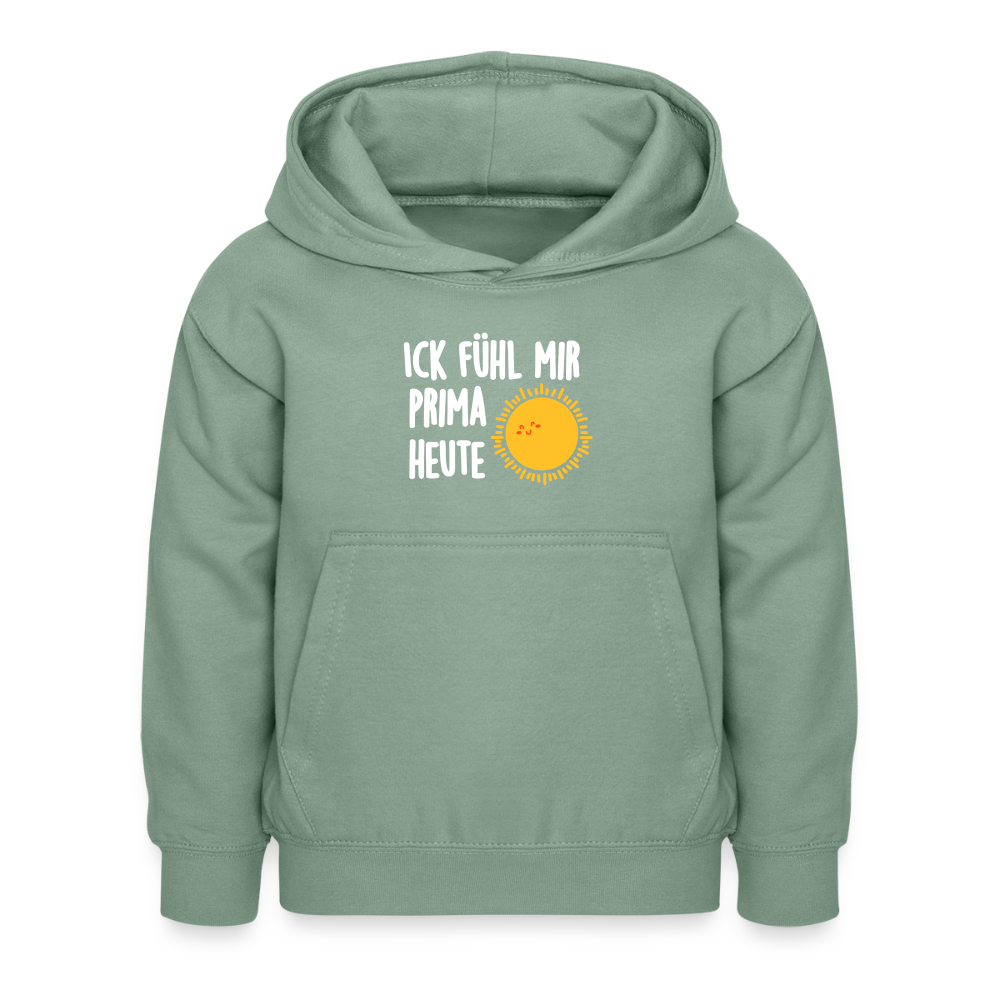 Ick fühl mir prima - Kinder Hoodie - Graugrün