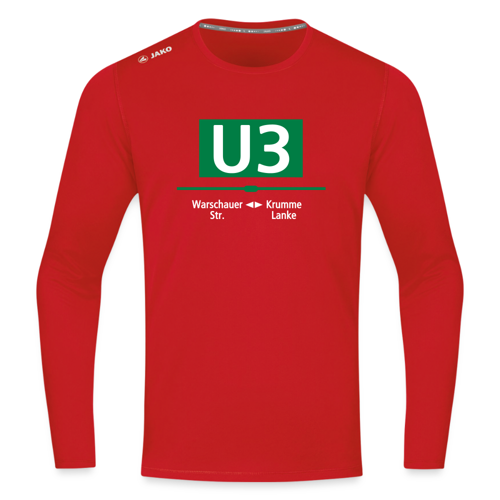 U3 - Männer Sport Langamshirt - Rot