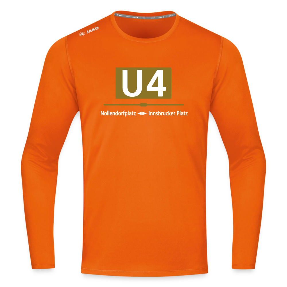 U4 - Männer Sport Langamshirt - Neonorange