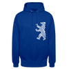 Berliner Bär im Netz - weiß - Unisex Hoodie - Royalblau