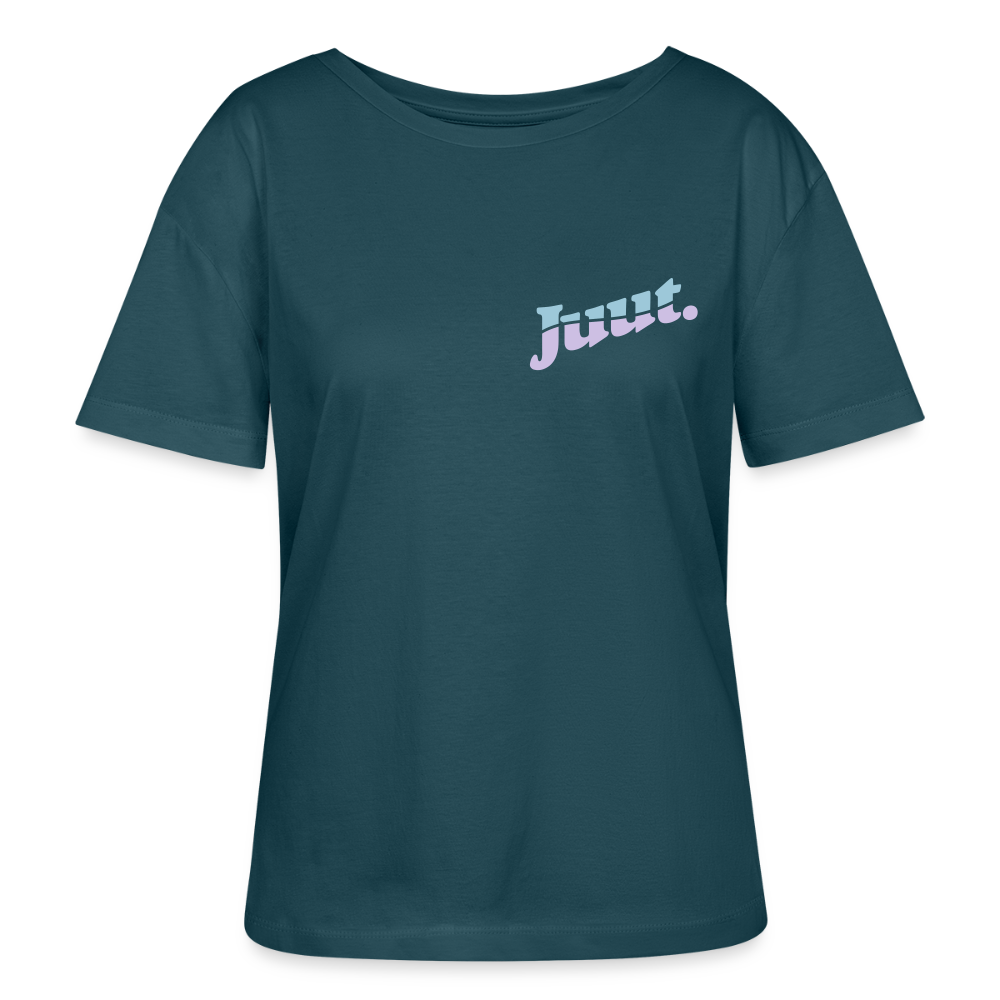 Juut - Relaxed Rundhals Frauen Bio-T-Shirt - Dunkles Petrol