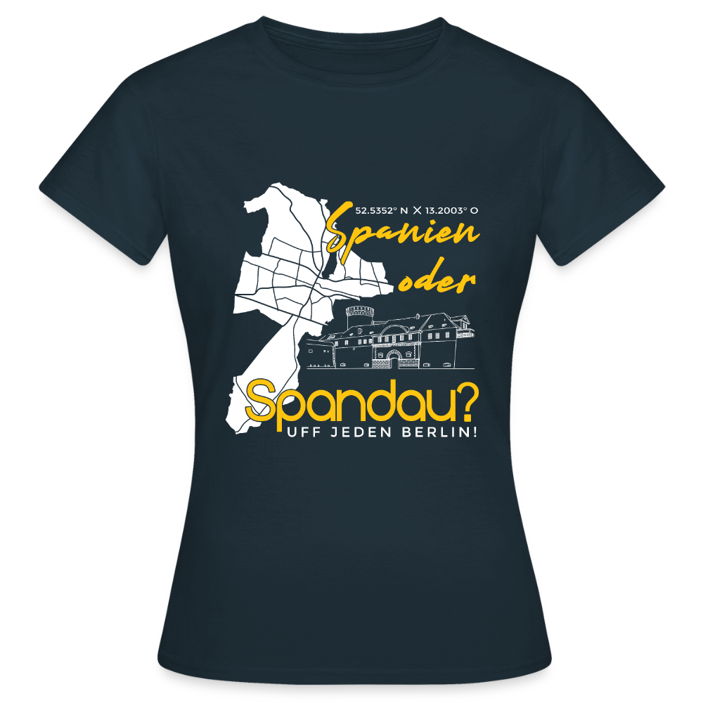 Spanien oder Spandau - Frauen Premium T-Shirt - Navy