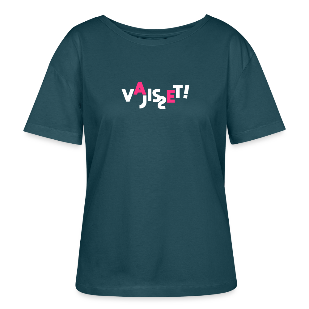 VAJISSET - Relaxed Rundhals Frauen Bio-T-Shirt - Dunkles Petrol
