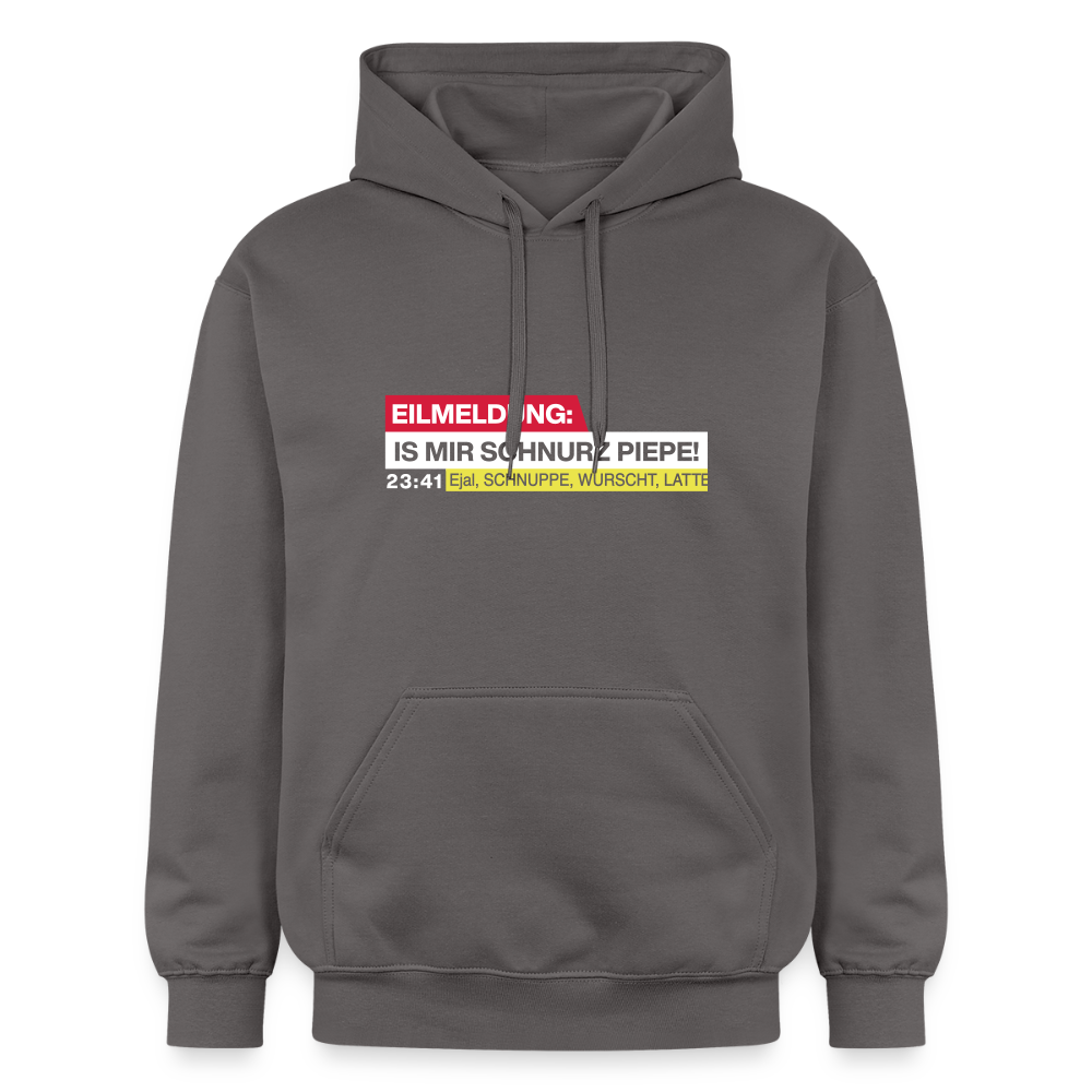 Eilmeldung: Is mir Schnurz Piepe! - Hoodie - Dunkelgrau