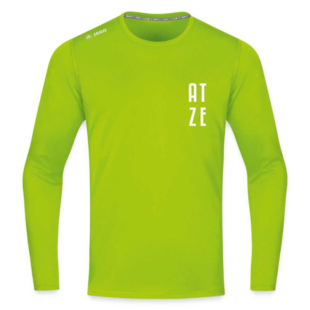 Atze - Männer Sport Langamshirt - Neongrün