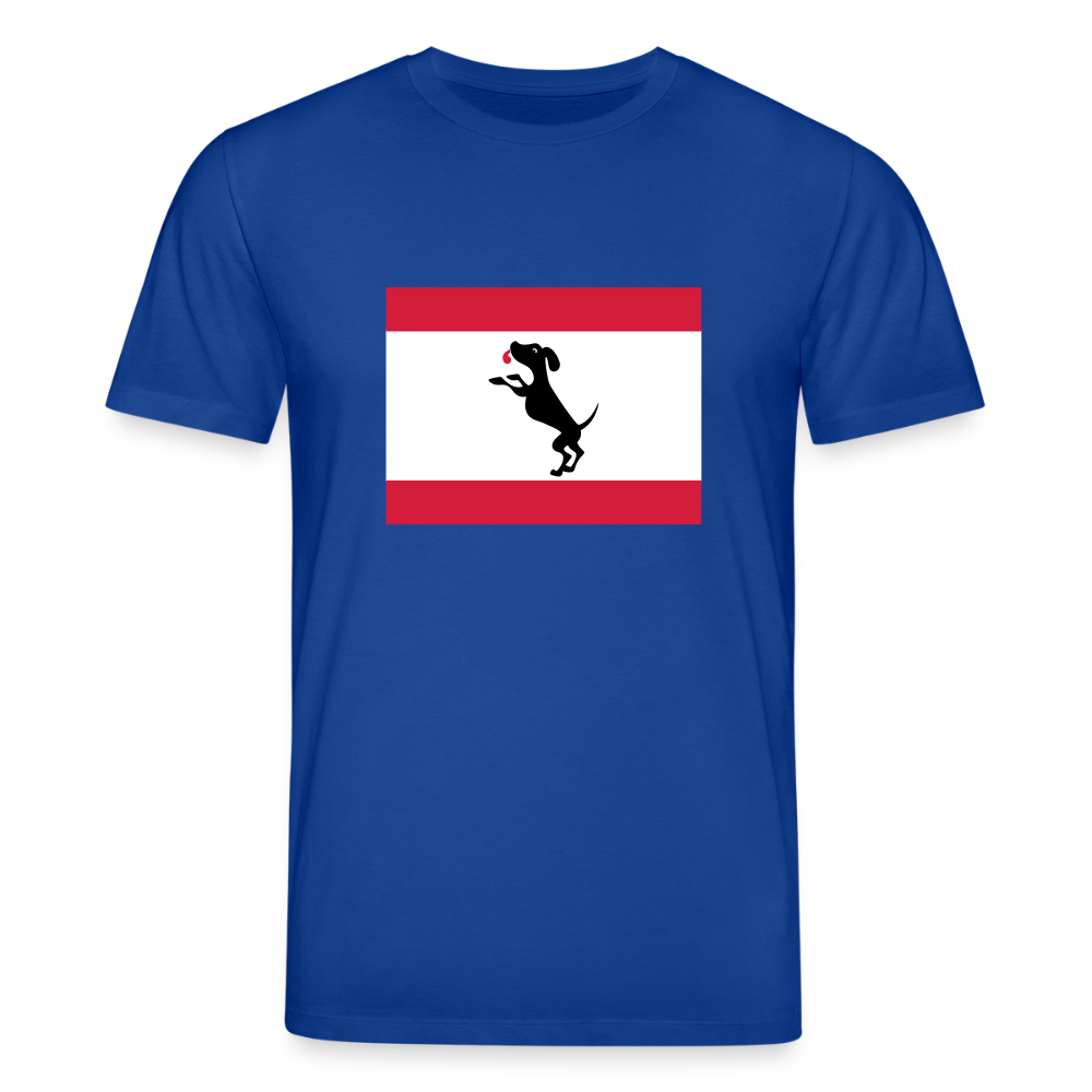 Berliner Flagge mit Hund - Unisex Bio T-Shirt - Dunkelblau