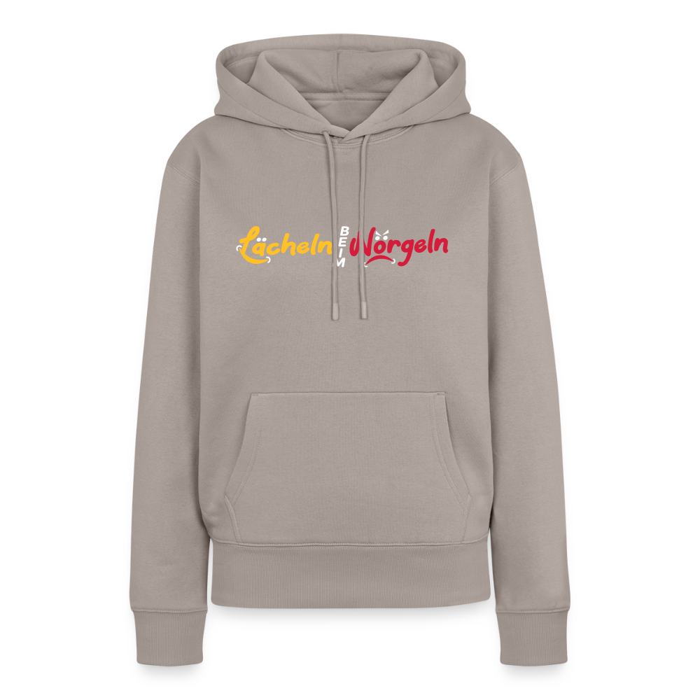 Lächeln beim Nörgeln - Frauen Premium Hoodie - Taupe