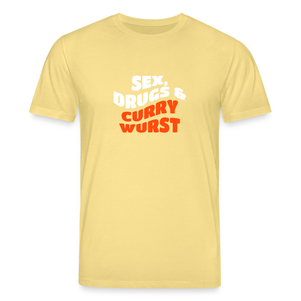 Sex, Drucks & Currywurst - Unisex Bio T-Shirt - Gelb Viva 