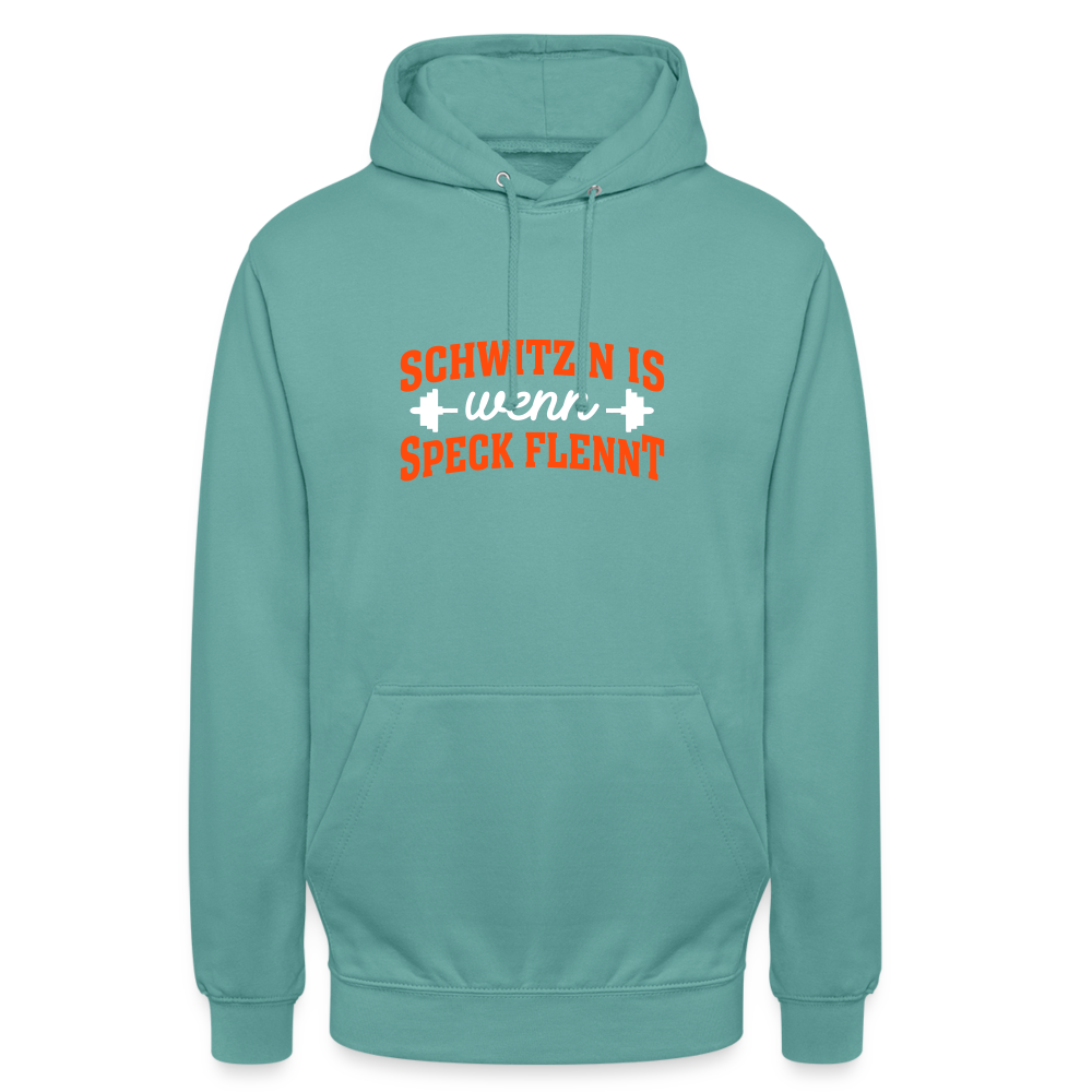 Schwitz'n is wenn Speck flennt - Unisex Hoodie - Pastelltürkis