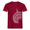 Der Turm von unten - weiß - Männer Premium T-Shirt - Ziegelrot
