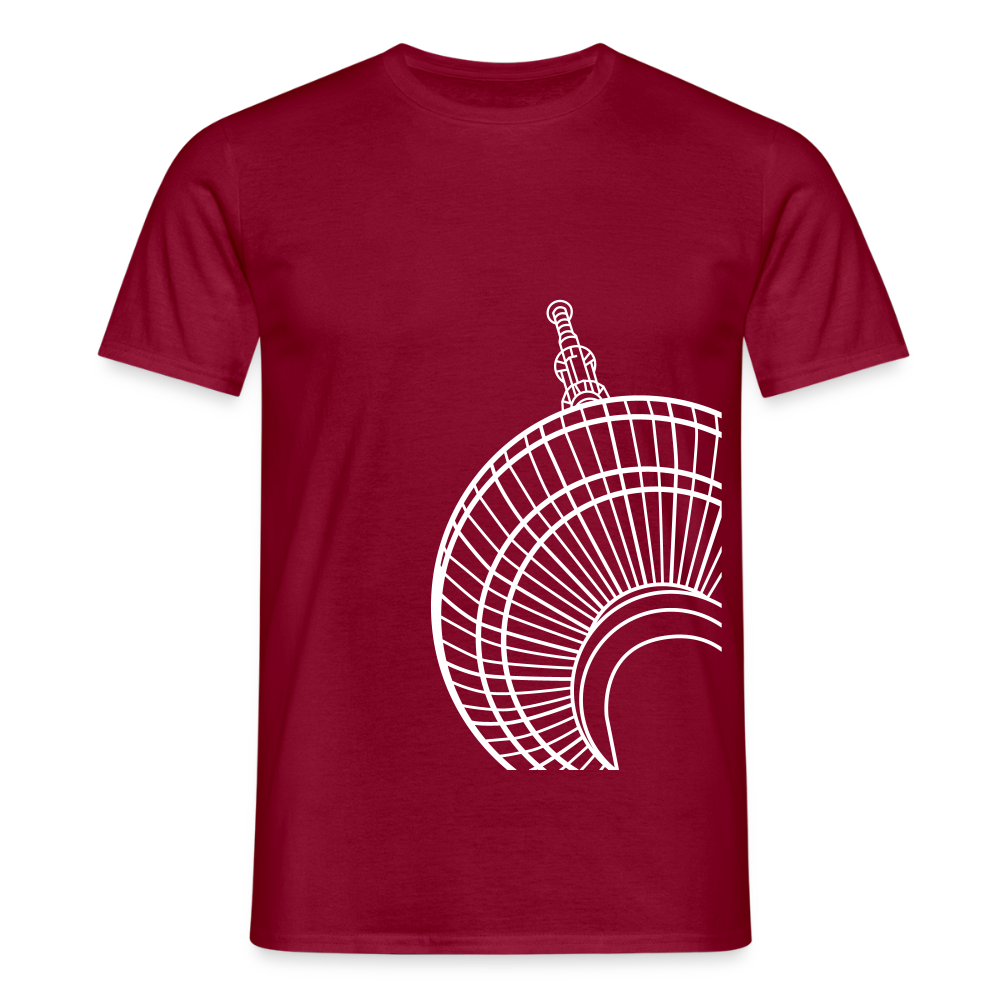 Der Turm von unten - weiß - Männer Premium T-Shirt - Ziegelrot