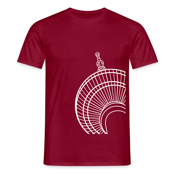 Der Turm von unten - weiß - Männer Premium T-Shirt - Ziegelrot