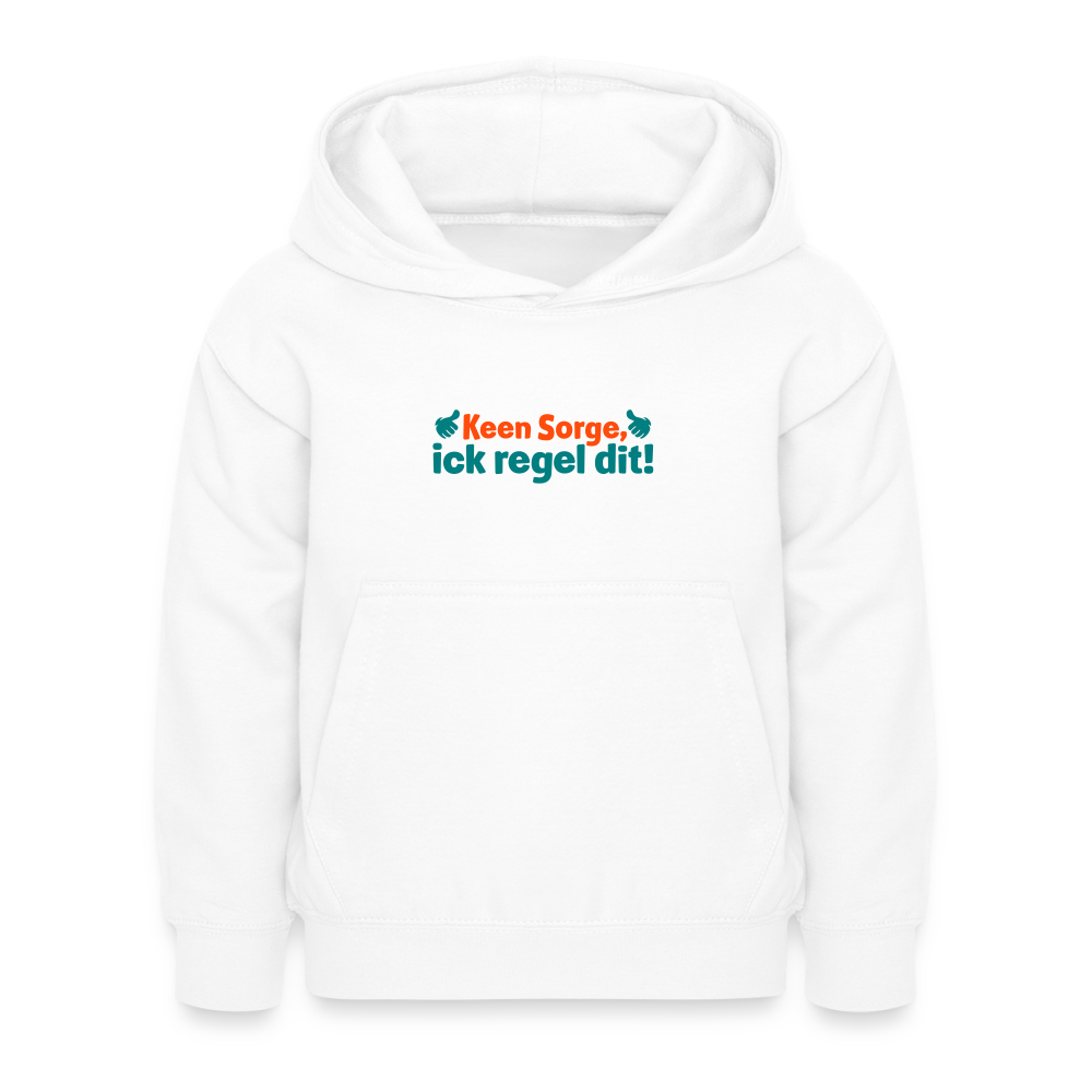 Keene Sorge, ick regel dit! - Kinder Hoodie - Weiß