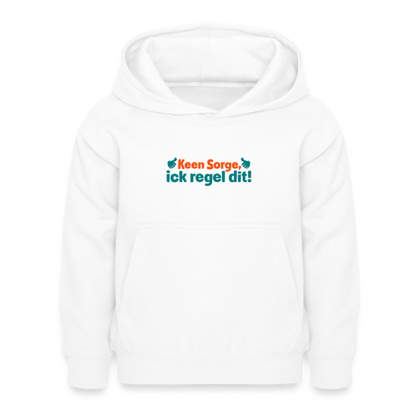 Keene Sorge, ick regel dit! - Kinder Hoodie - Weiß