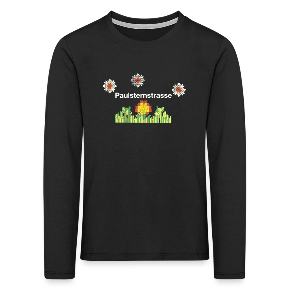 Paulsternstrasse - Kinder Langarmshirt - Schwarz